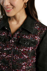 Giubbino Jeans Nero Chaq Alba