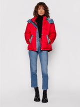 Giubbino rosso jeans corto austen