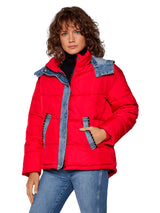 Giubbino rosso jeans corto austen