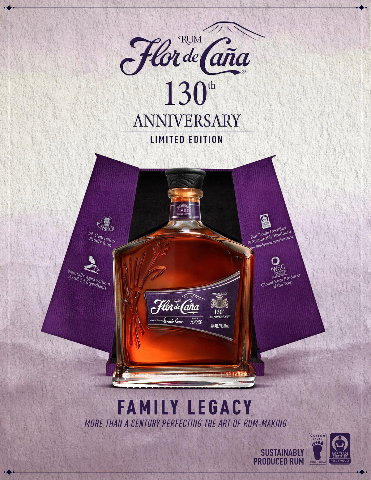 Rum Flor De Cana 20 Anni 130 The Anniversary 70 cl Limited E.