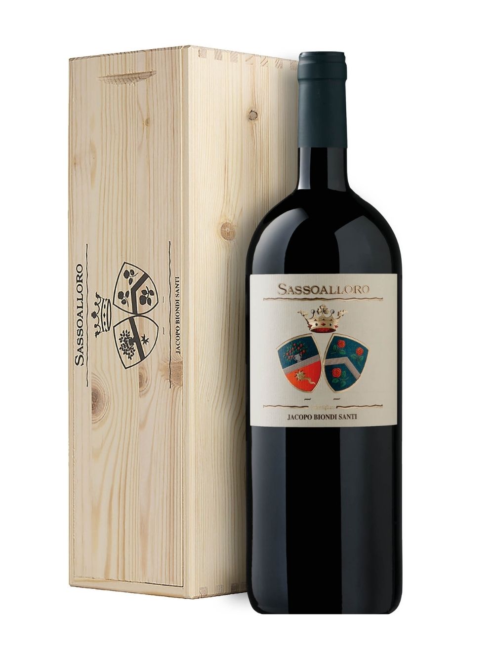 Sassoalloro 2018 Doc Magnum 1,5 lt cassa di legno