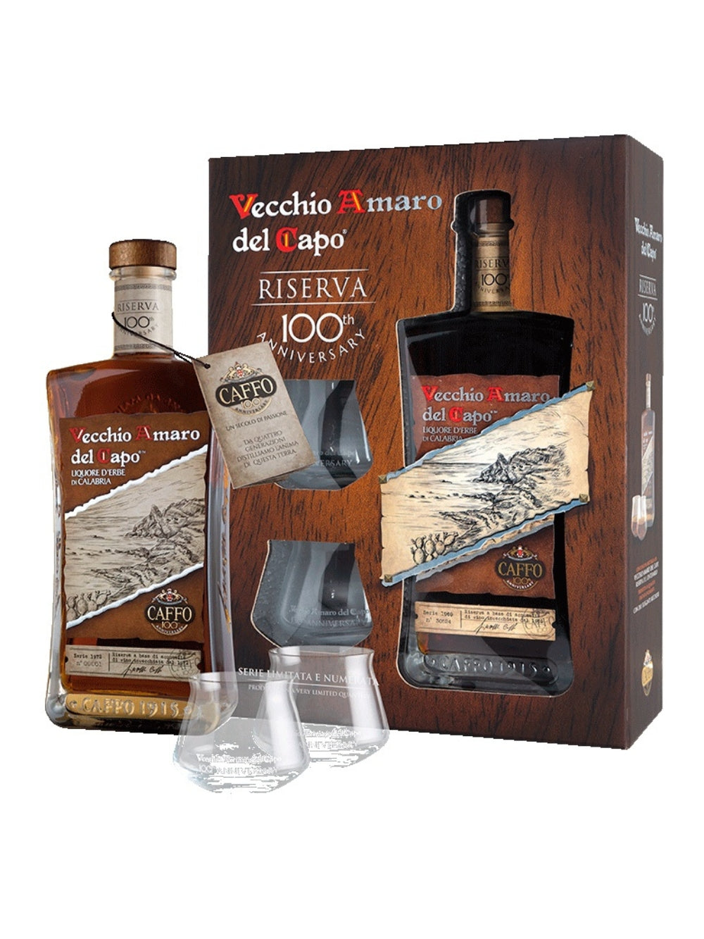 Amaro del Capo Riserva Box Bicchieri 70 cl