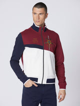 Felpa Bordò Zip Frecce