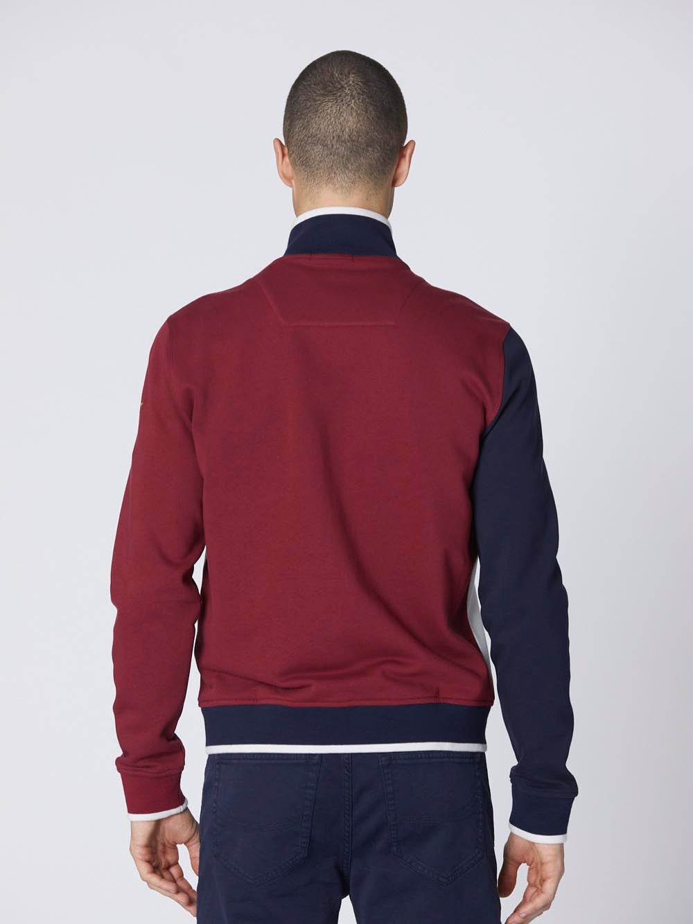 Felpa Bordò Zip Frecce
