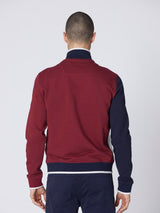 Felpa Bordò Zip Frecce