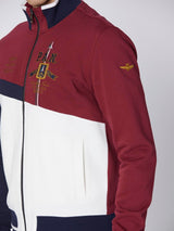 Felpa Bordò Zip Frecce