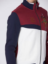 Felpa Bordò Zip Frecce