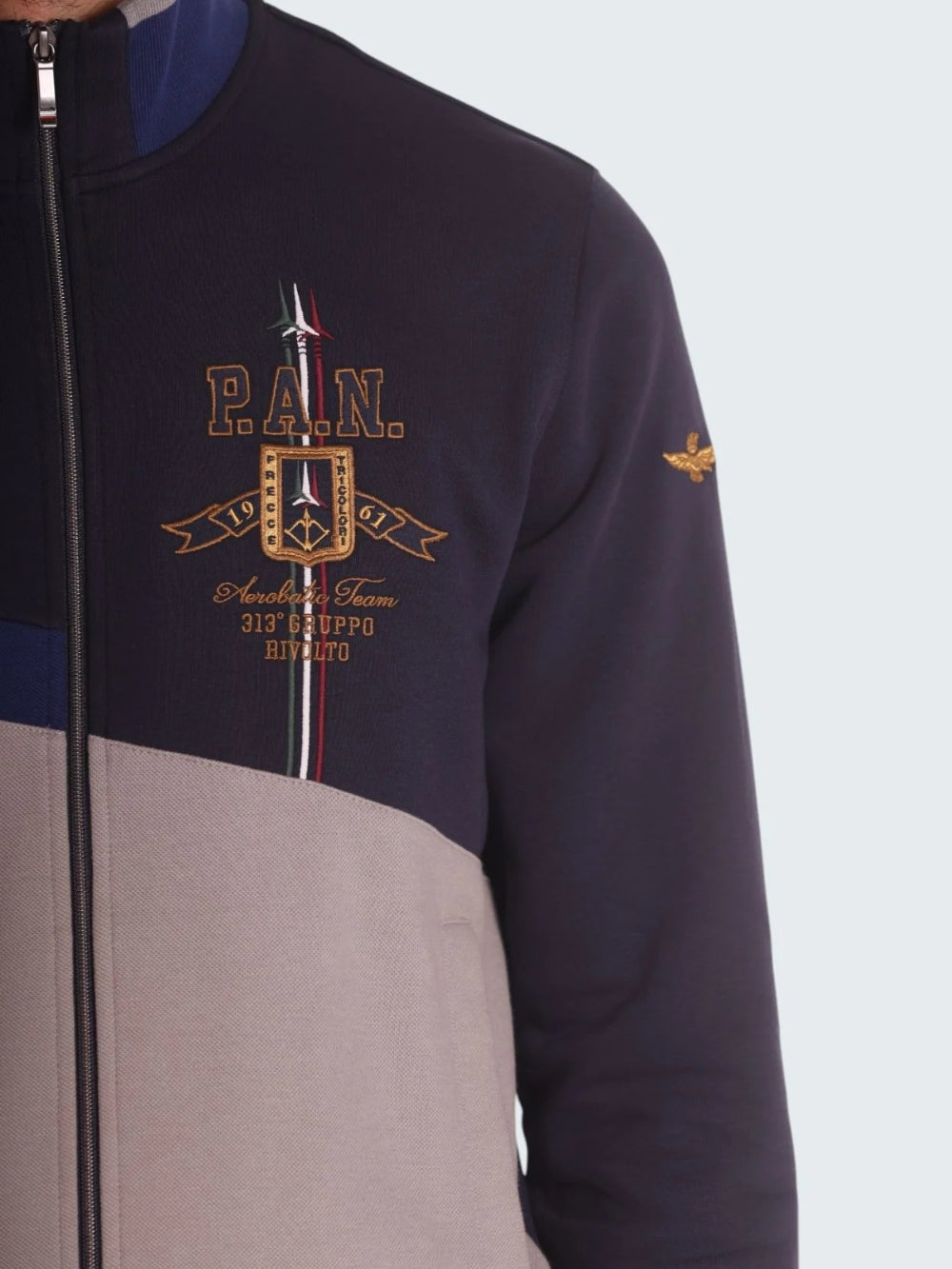 Felpa Zip Blu Frecce