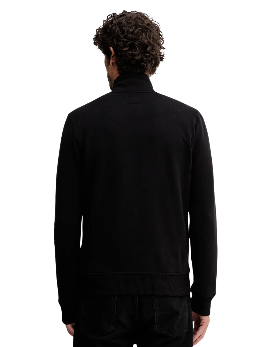 Felpa Nera Full Zip