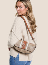 Borsa Tracolla Erenia Latte Logo