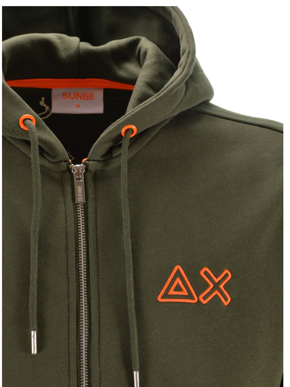 Felpa Zip Verde Fluo