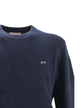 Maglione Blu Coste English Rib