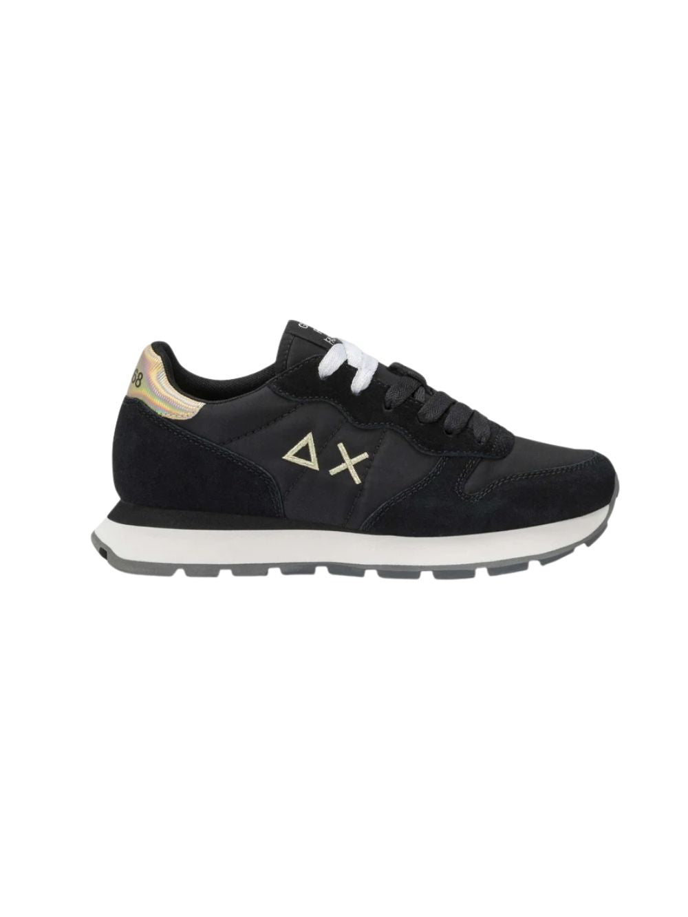 Sneaker Ally Gold Silver Nero