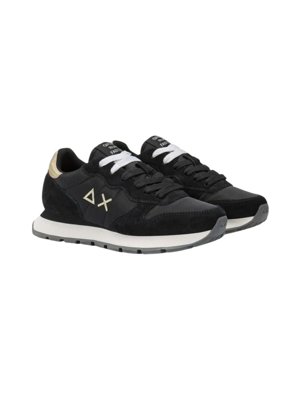 Sneaker Ally Gold Silver Nero