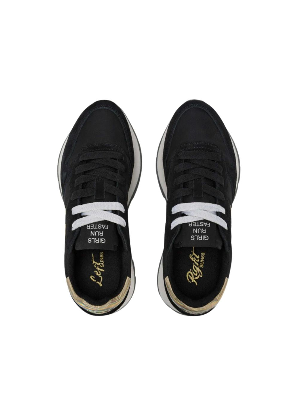 Sneaker Ally Gold Silver Nero