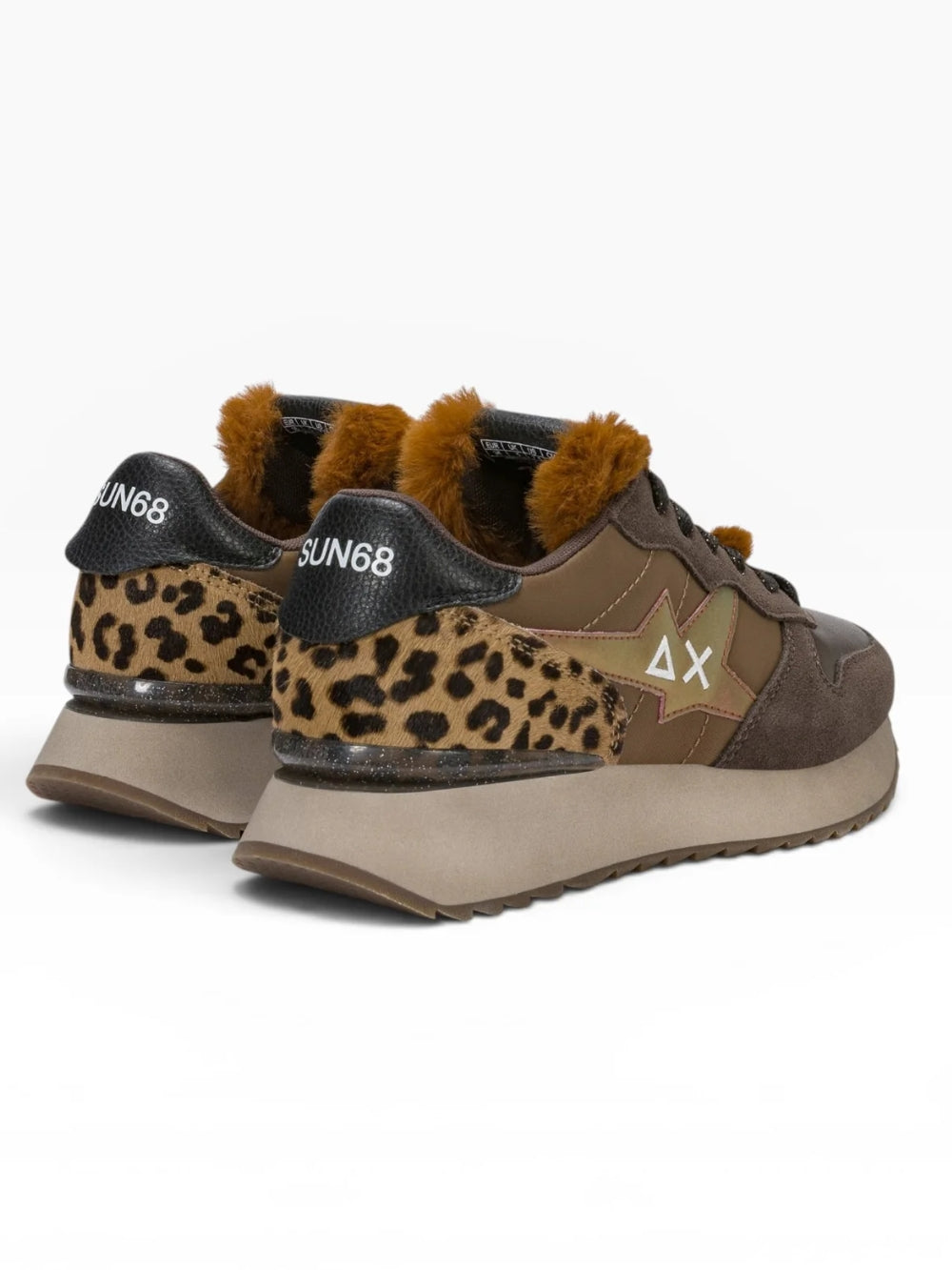 Sneaker Stargirl Animalier Marrone