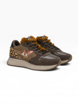 Sneaker Stargirl Animalier Marrone
