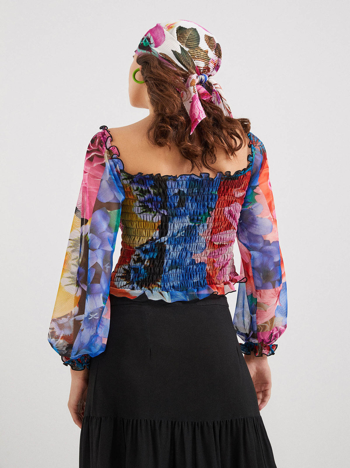 Maglia Fantasia Fiori Lila