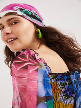 Maglia Fantasia Fiori Lila