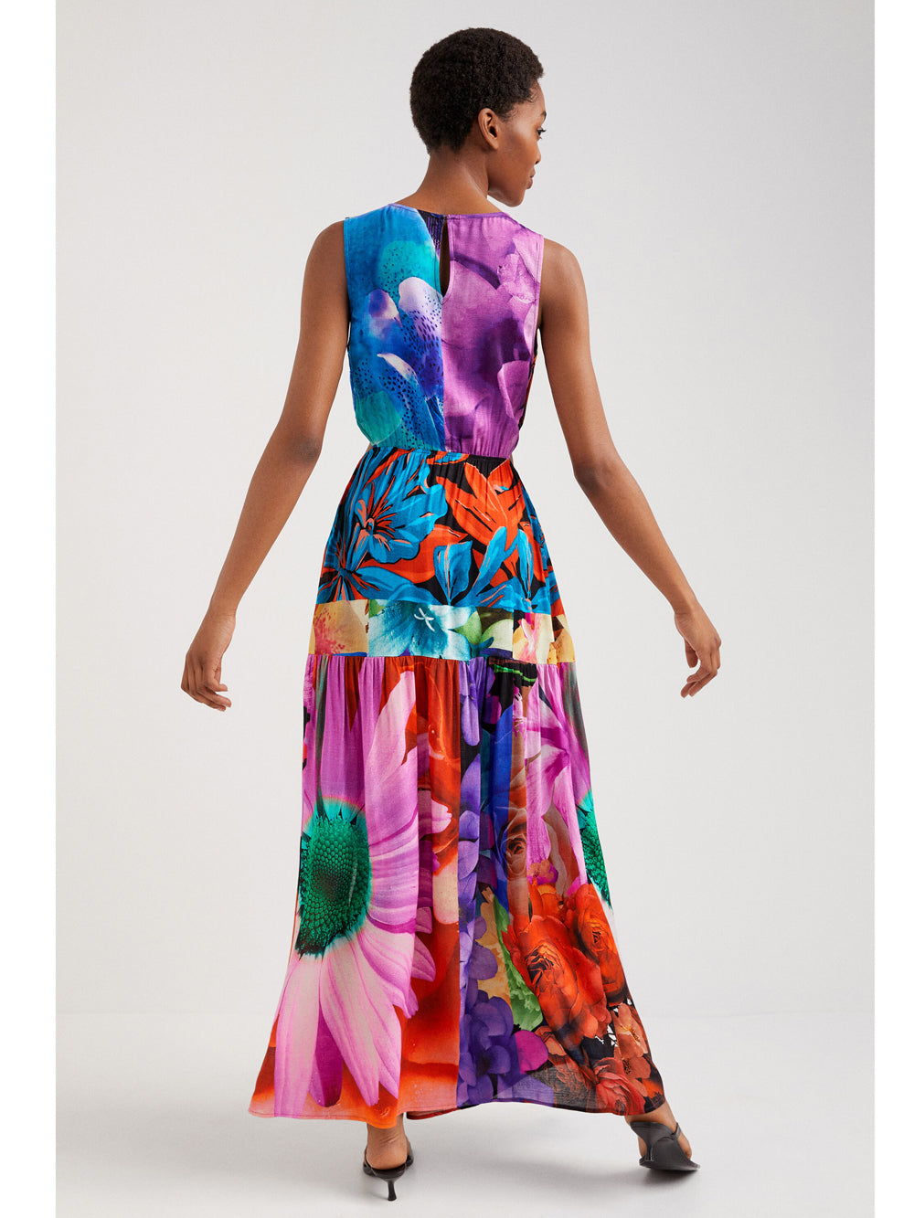 Vestito Lungo Blu Fantasia Nantes