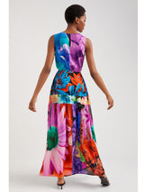 Vestito Lungo Blu Fantasia Nantes