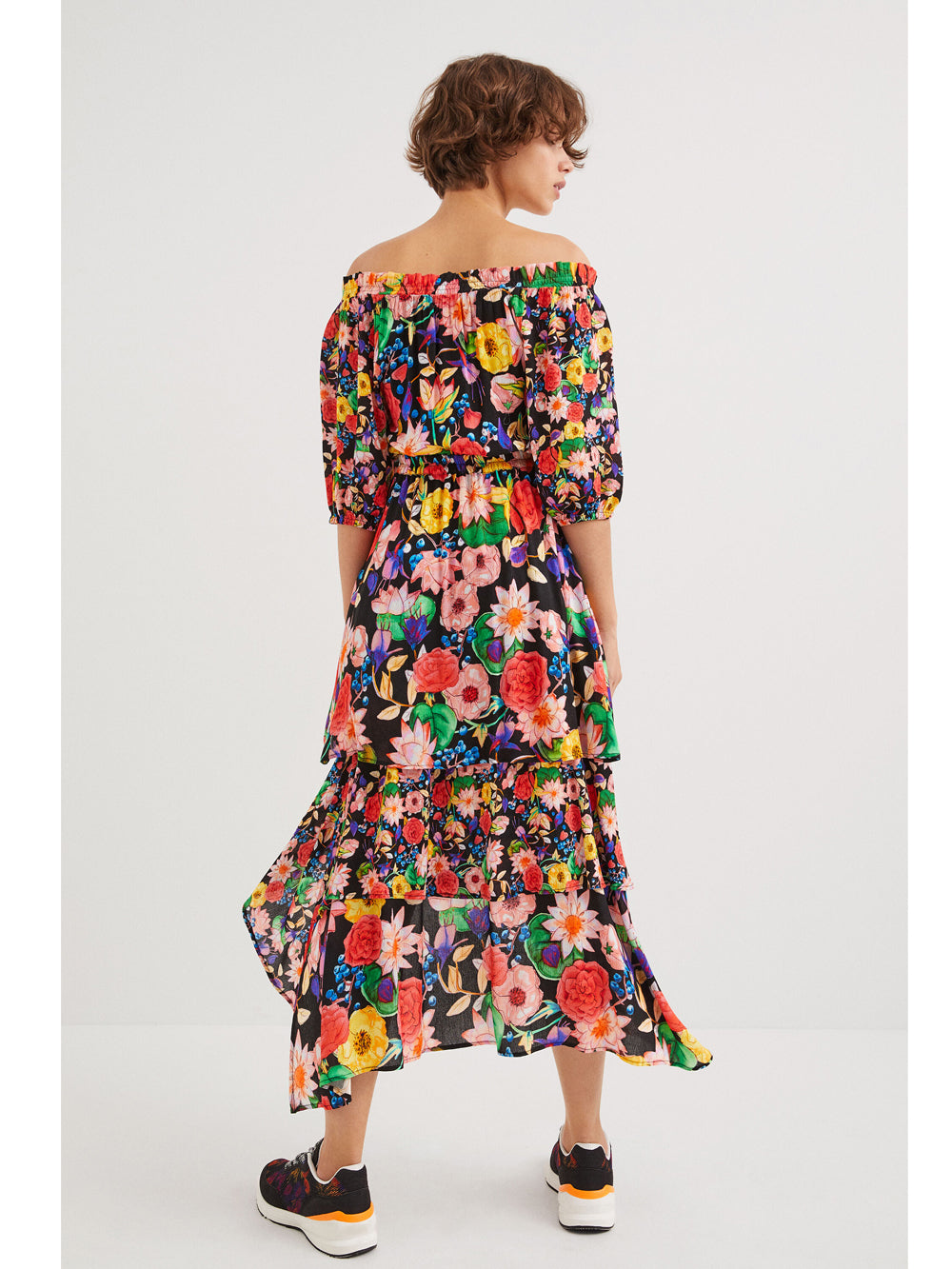 Vestito Lungo Fantasia Floreale Ailea