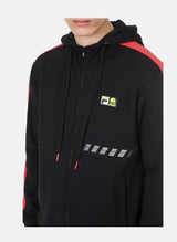 Felpa Zip Nera X VR46 C9 HOOD JACKET