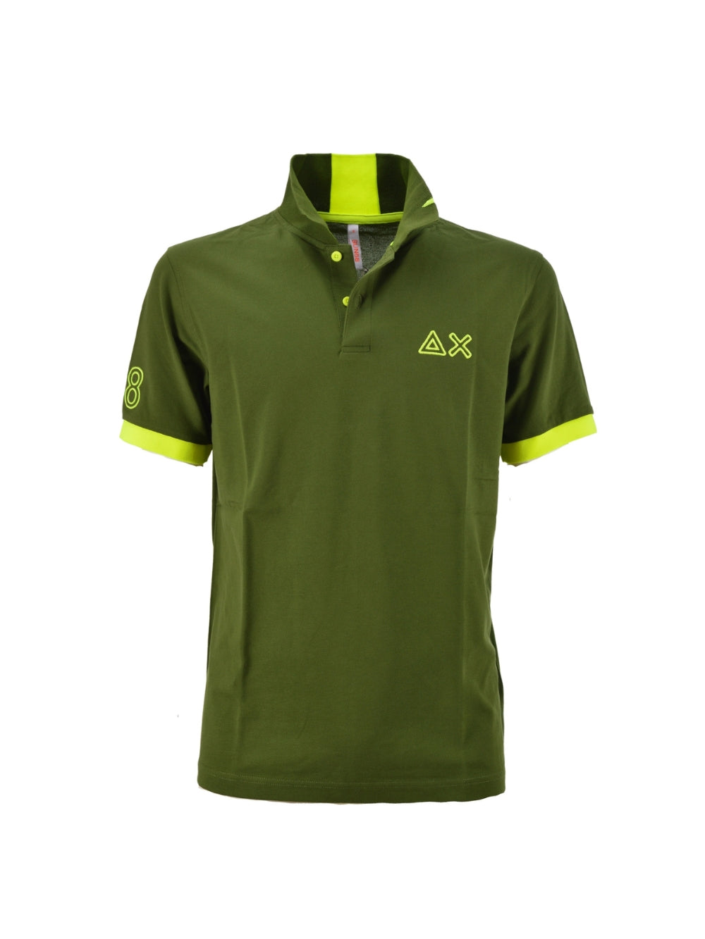 Polo Verde Logo Fluo S/S