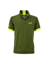 Polo Verde Logo Fluo S/S