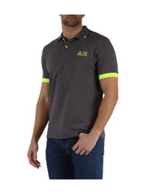 Polo Grigia Logo Fluo S/S