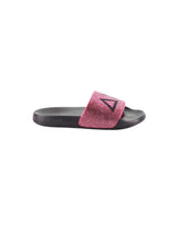 Ciabatta Fuxia Slippers Logo Strass