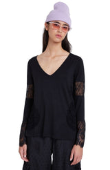 Maglia nera manica lunga TS AMELIA