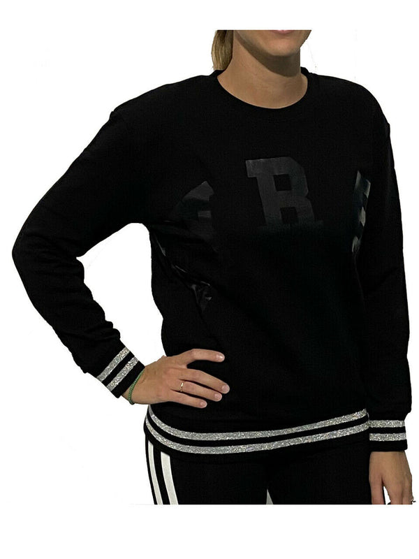 Felpa Nera Girocollo lurex 42689