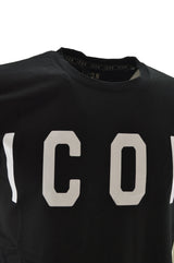 T-shirt Nera Maxi logo ICON