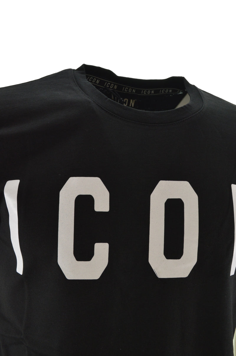 T-shirt Nera Maxi logo ICON