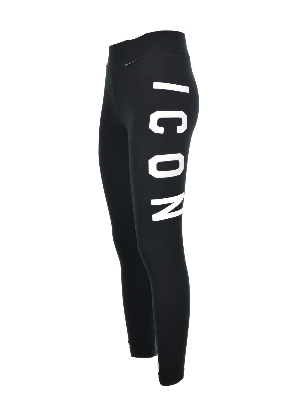 Leggings Nero Maxi Logo