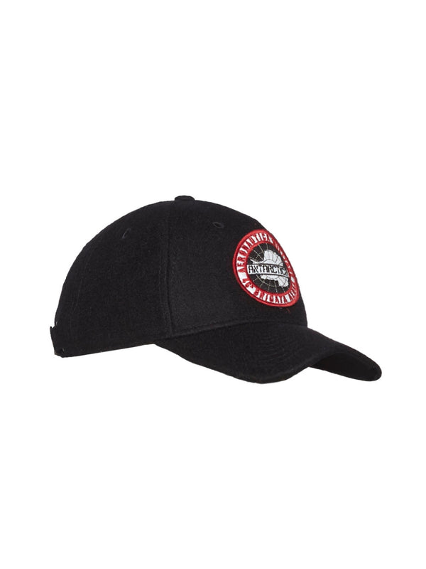 Cappellino Nero Patch Riflettente Antarctica