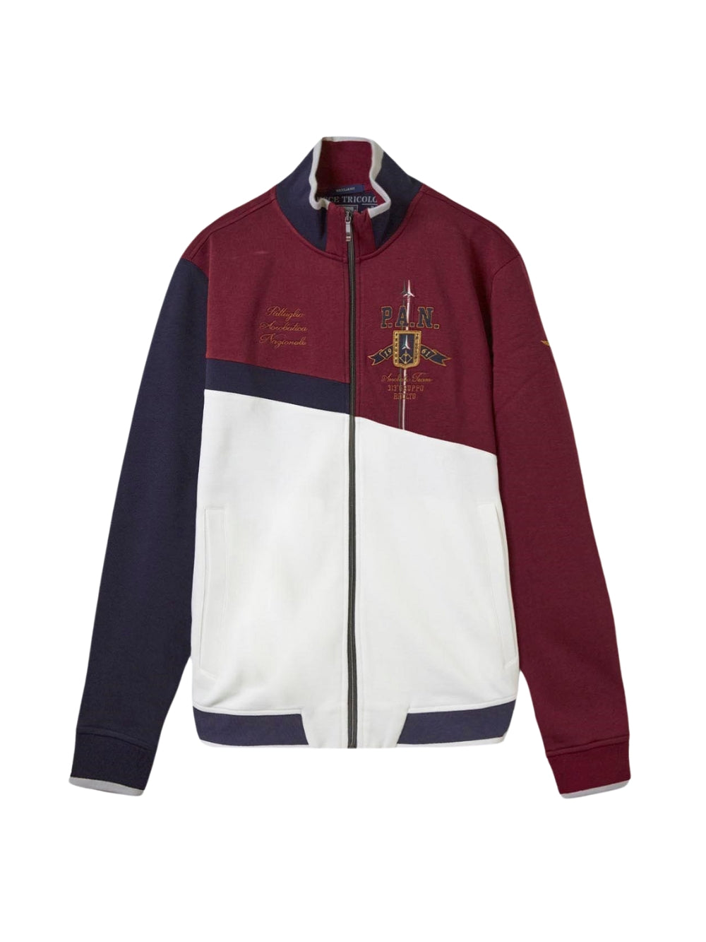 Felpa Bordò Zip Frecce