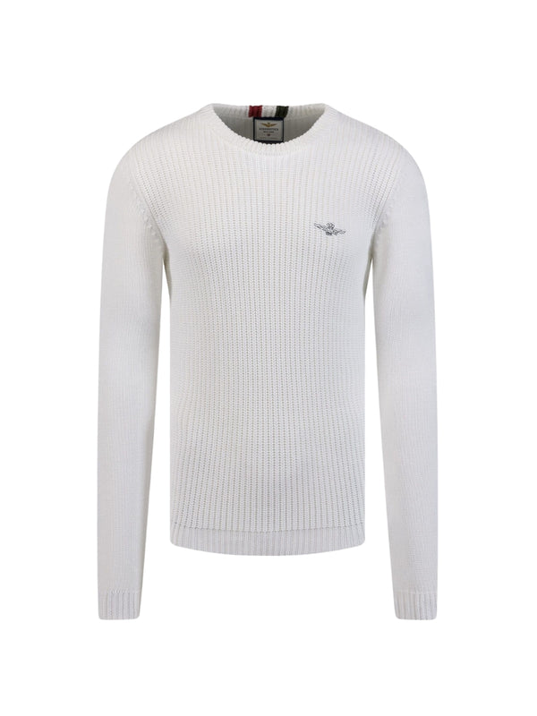 Maglione Bianco Coste