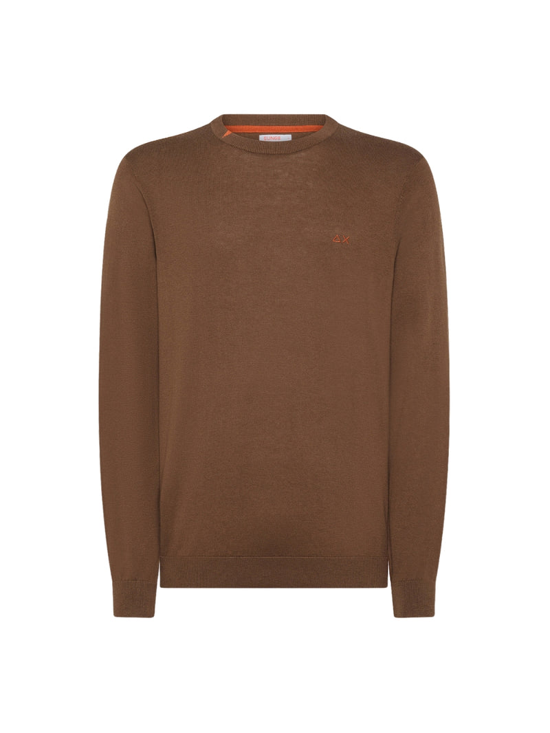 Maglia Marrone Round Solid