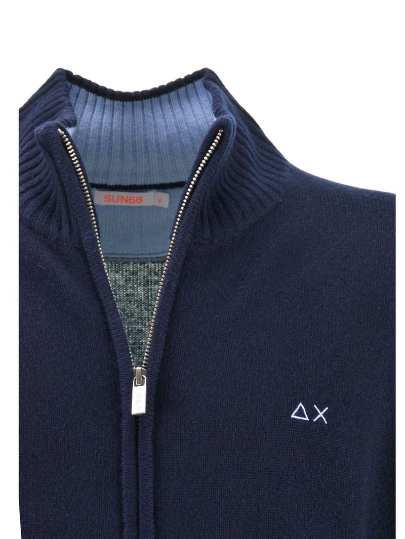 Full Zip Solid Warm Blu