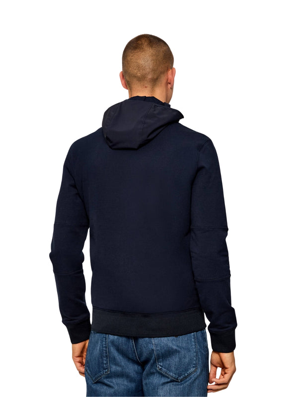 Felpa Zip Blu