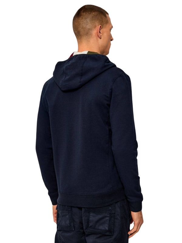 Felpa Cappuccio Blu