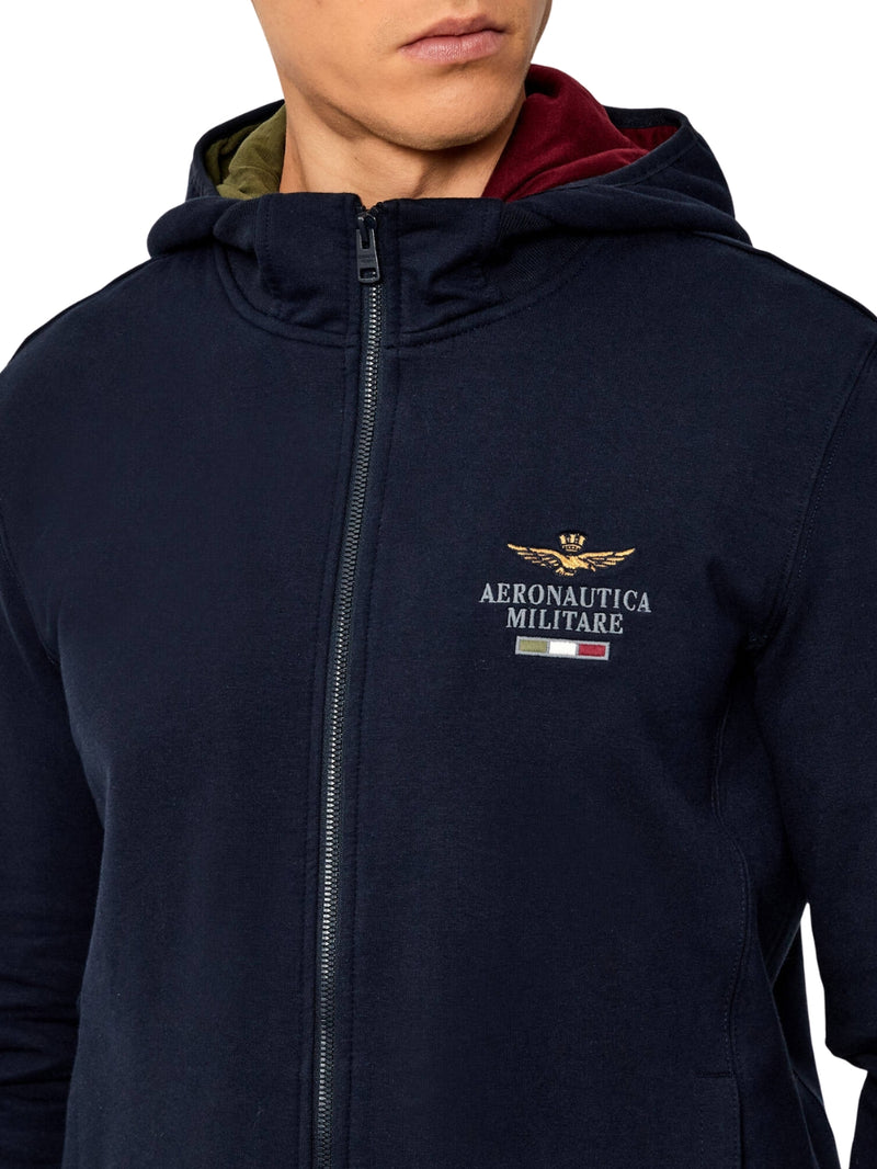 Felpa Cappuccio Blu