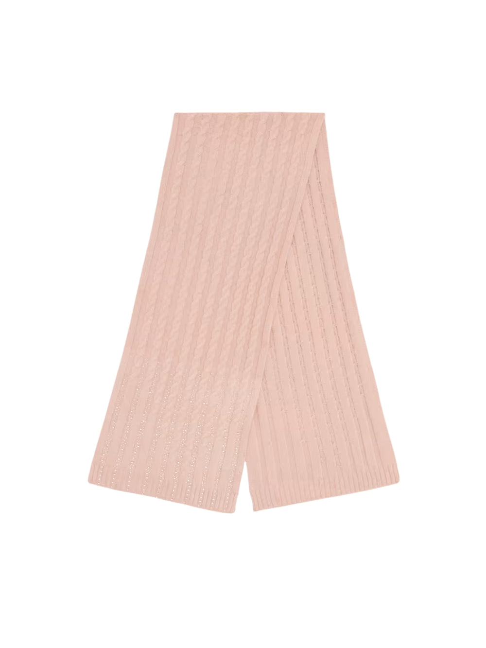 Sciarpa Knitted Scarf Rosa Strass