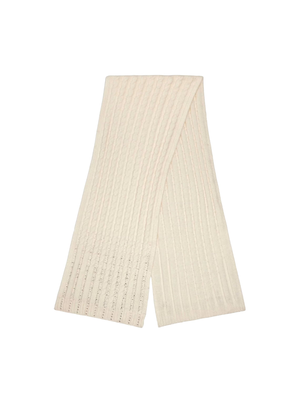 Sciarpa Bianca Knitted Scarf Strass