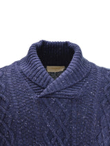 Maglione Trecce Collo Sciallato
