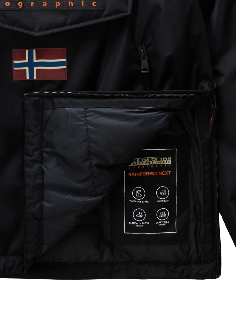 Giacca Anorak Rainforest Nera