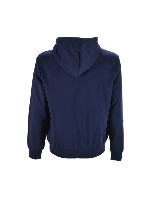 Felpa Zip Blu Fluo