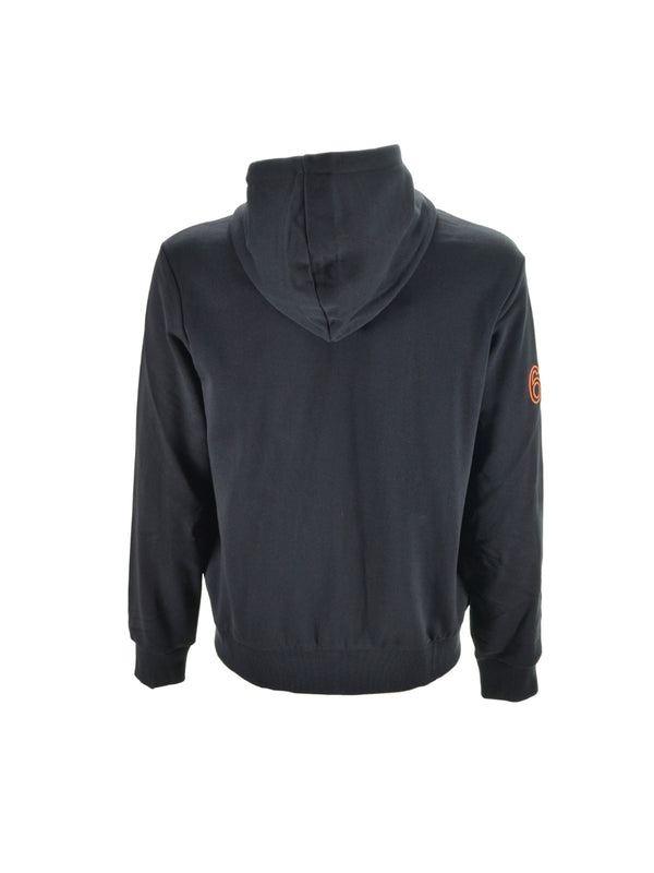 Felpa Zip Nera Fluo